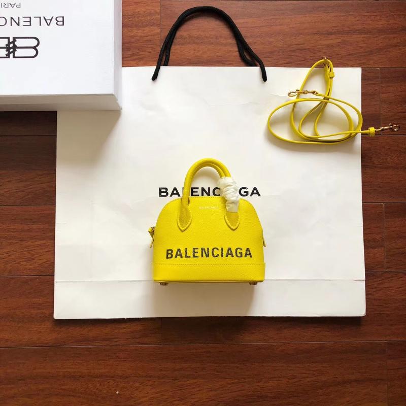 Balenciaga Bags 5506460 Cross pattern solid yellow black font